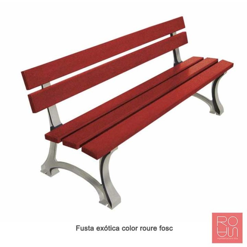 Banc urbà Mora de fosa i fusta